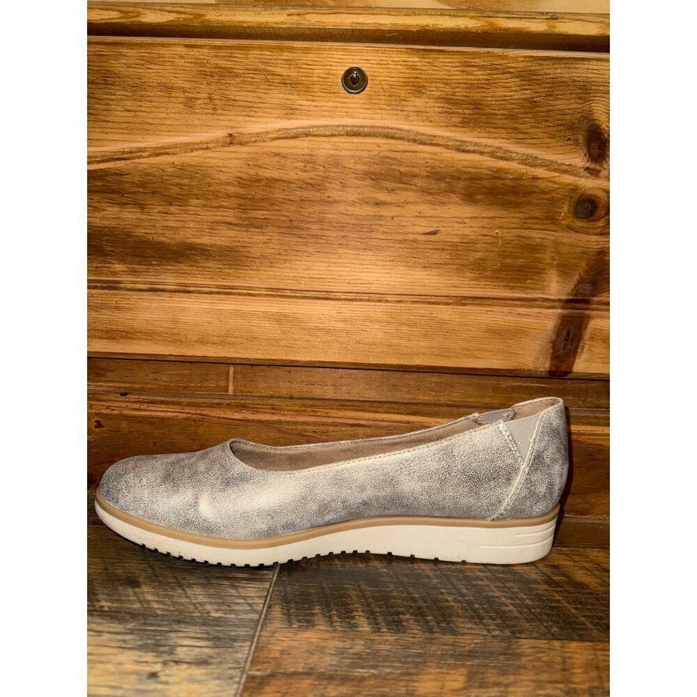 SOUL Naturalizer Metallic Silver Leather Flats - Women’s 8.5 - Picture 5 of 11